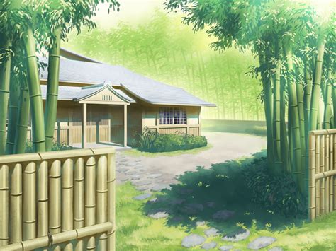 anime houses with metal fences|anime buildings.